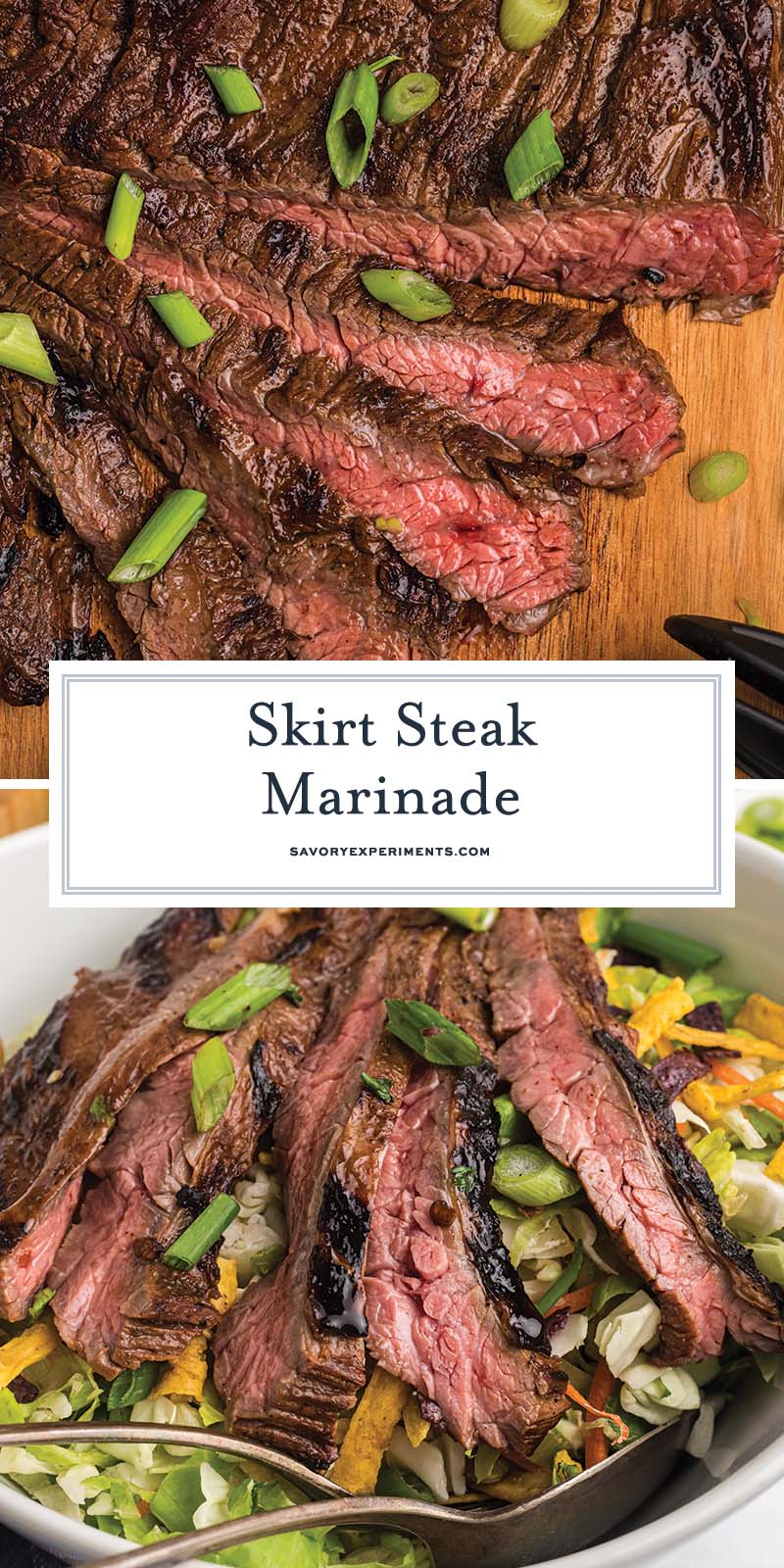 collage of skirt steak marinade for pinterest