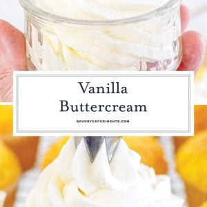 collage of buttercream for pinterest