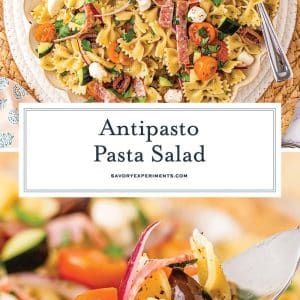 collage of italian pasta salad for pinterest