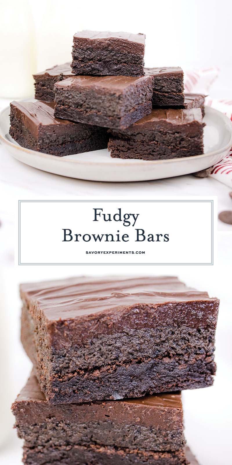 collage of fudgy brownies for pinterest