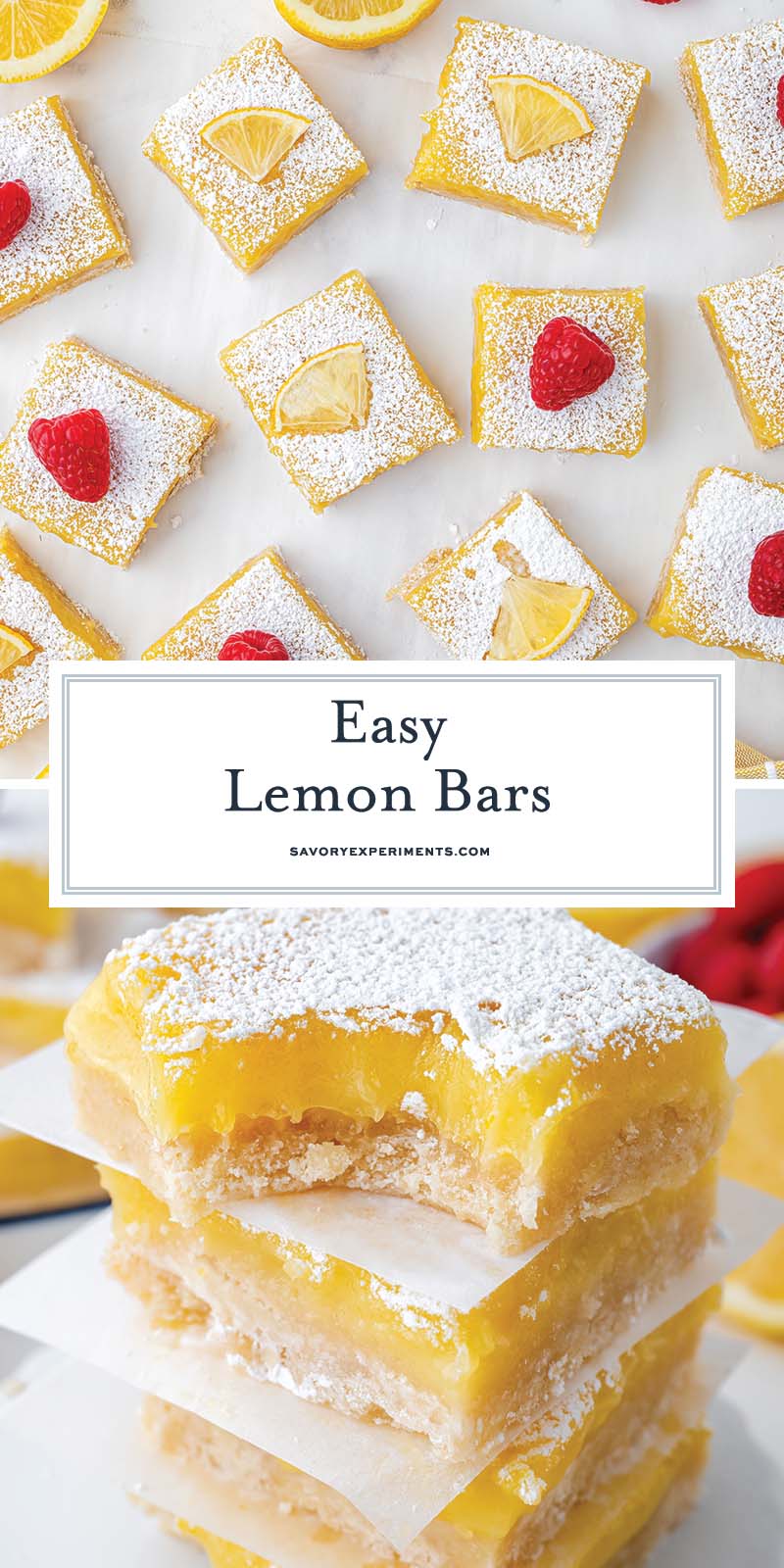 collage of lemon bars for pinterest