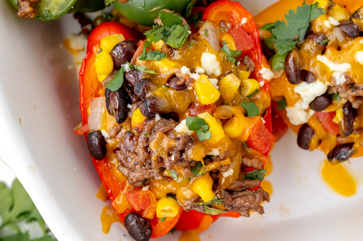 close up of mexican stuffed pepper