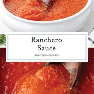 collage of ranchero sauce for pinterest