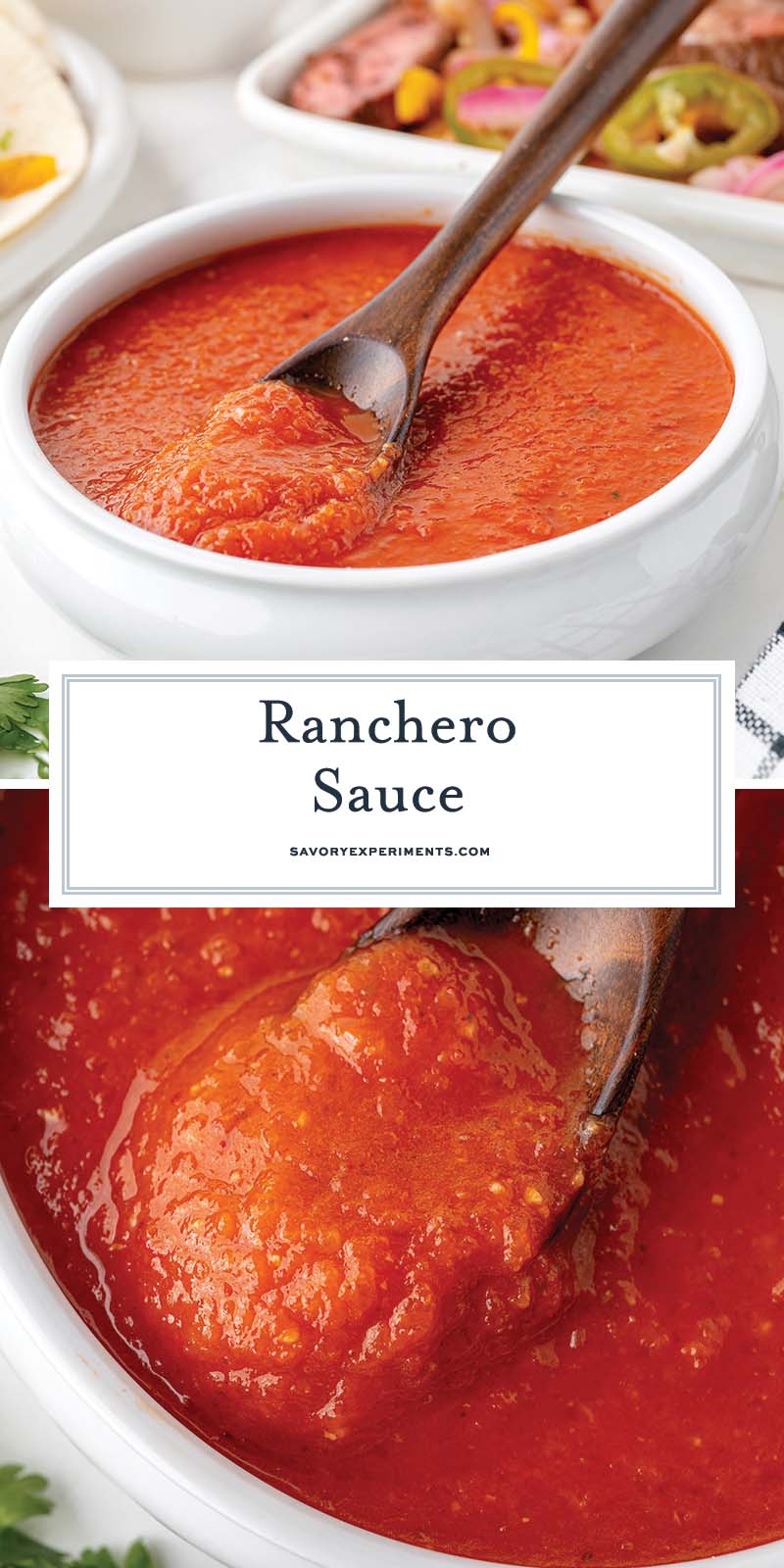 collage of ranchero sauce for pinterest
