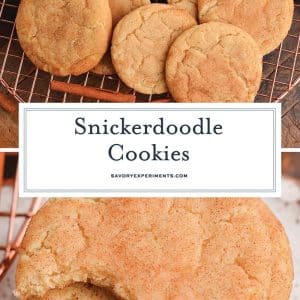 collage of snickerdoodle cookies for pinterest
