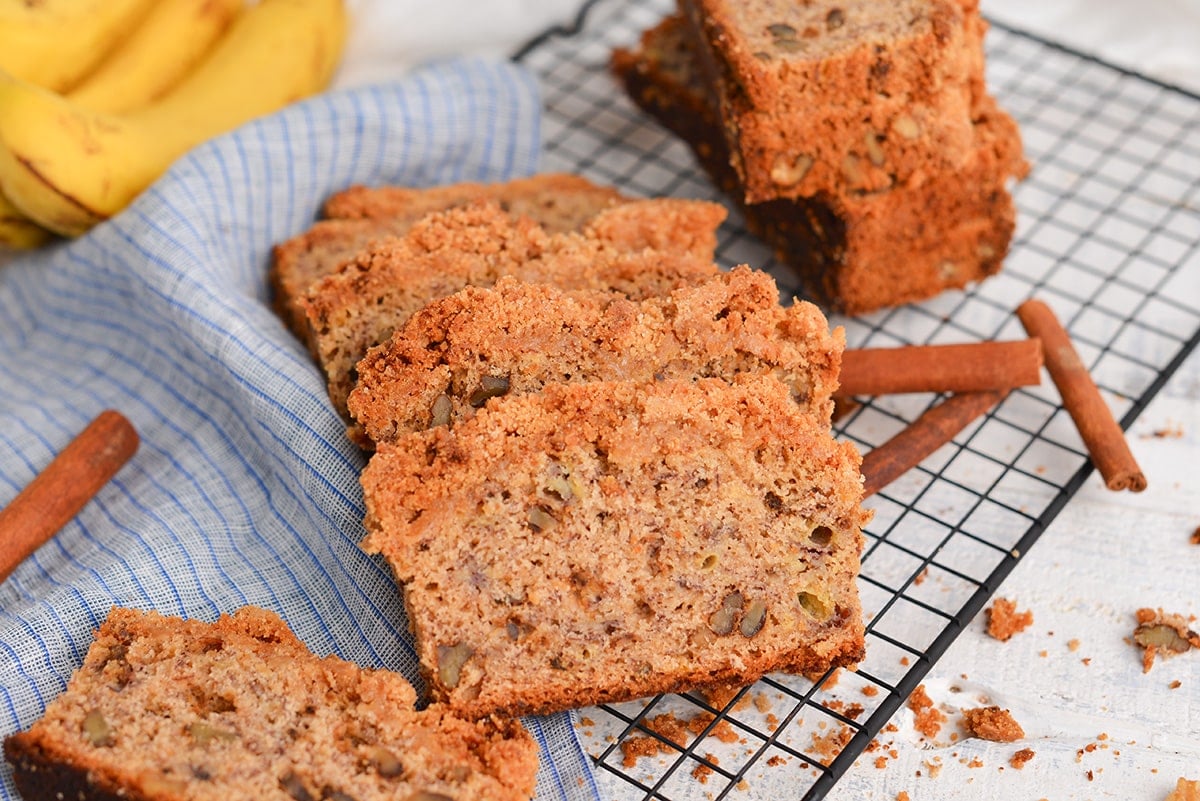 slices of banana bread