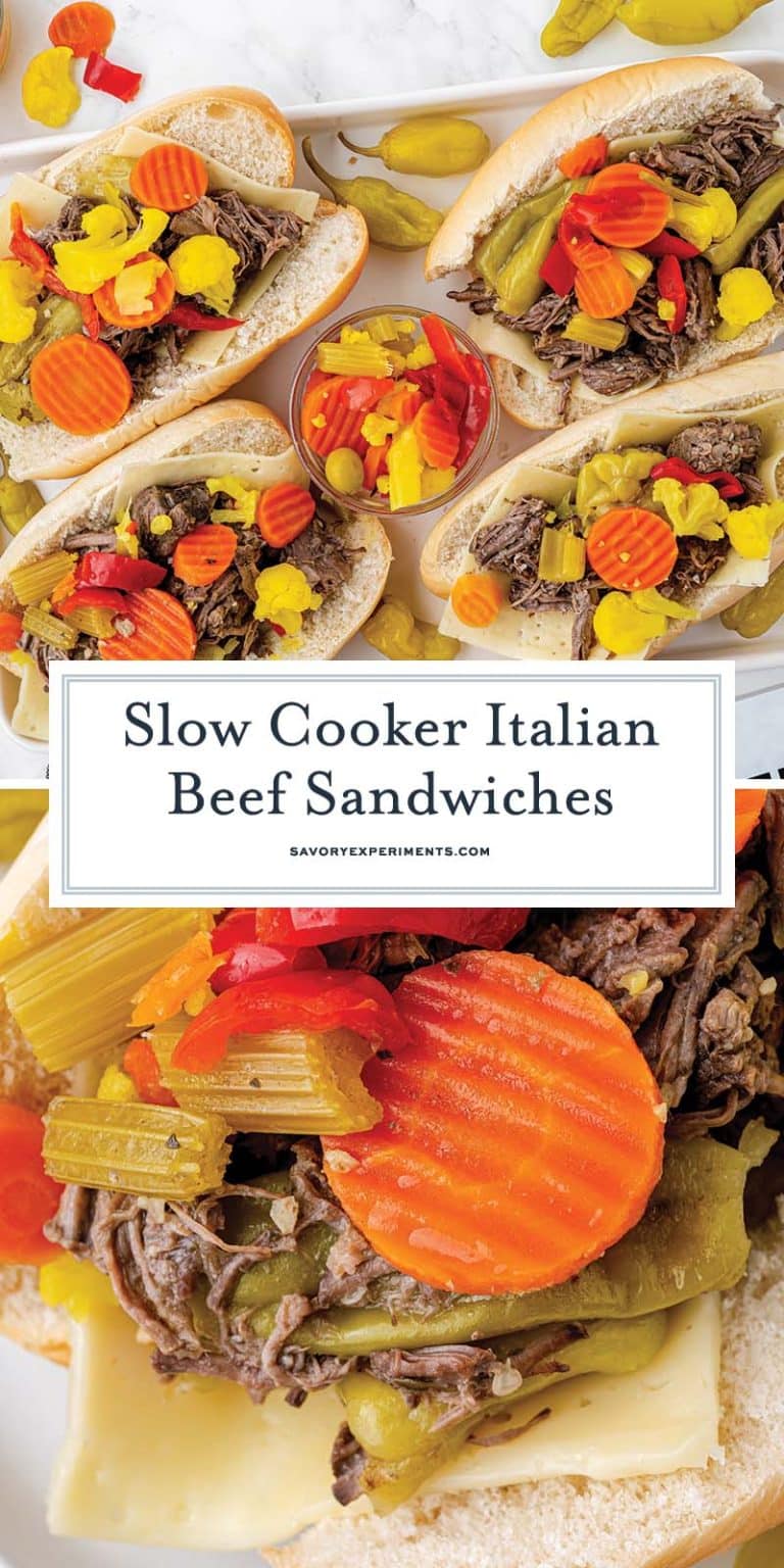 Slow Cooker Italian Beef Hoagies Mississippi Pot Roast on a Roll!