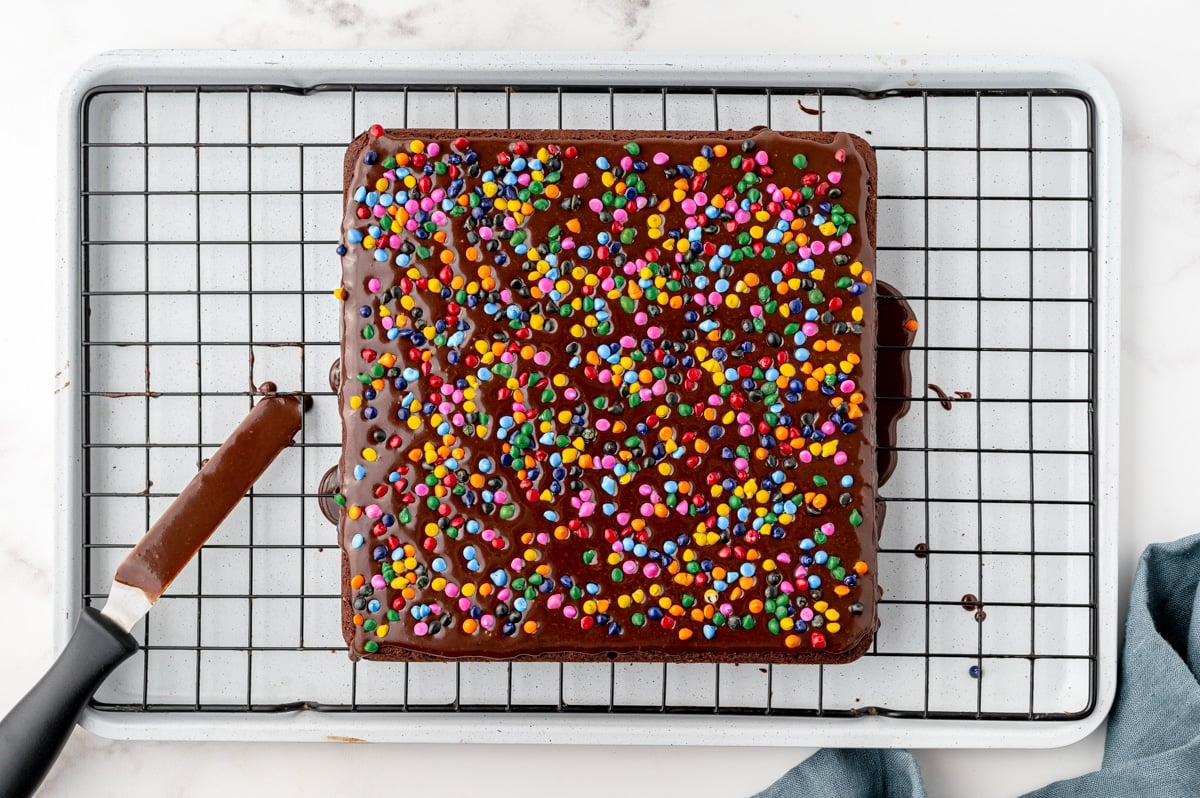 sprinkles added to brownies