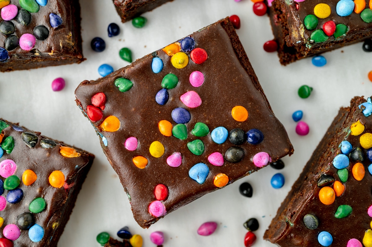 overhead close upshot of cosmic brownie