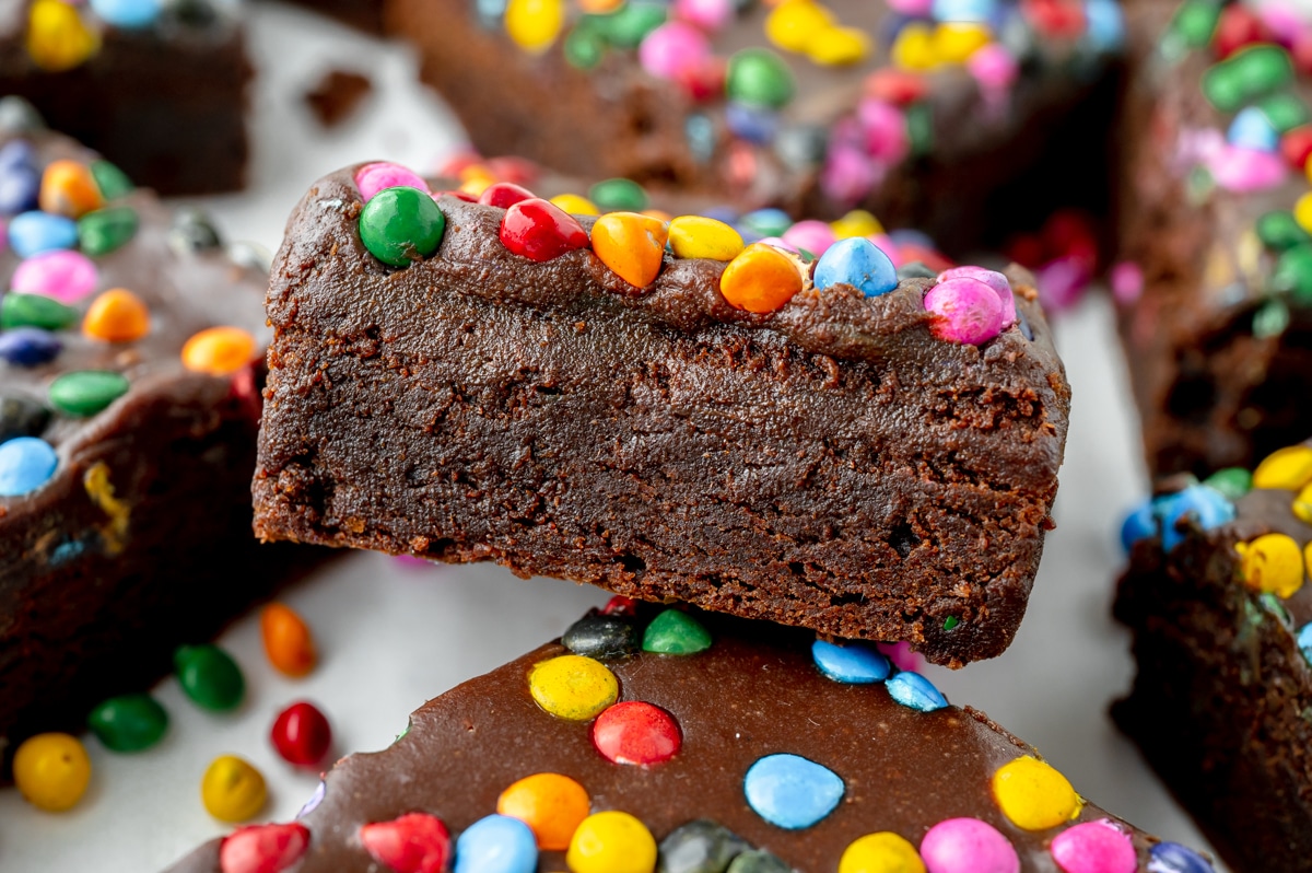 close up of side of cosmic brownie
