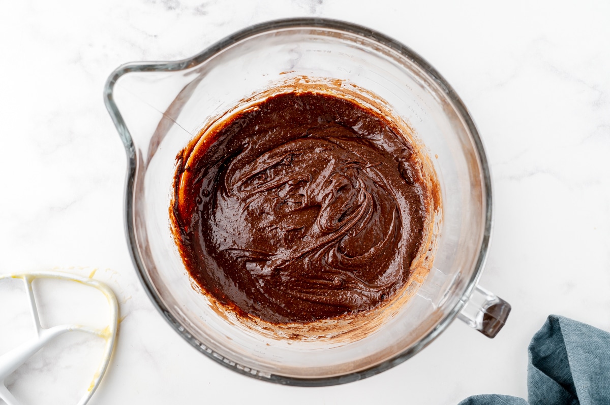 brownie batter in a bowl