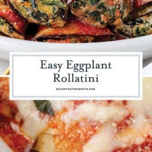 collage of eggplant rollatini for pinterest