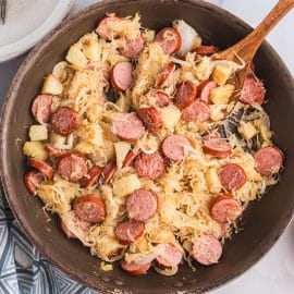 pork and sauerkraut skillet