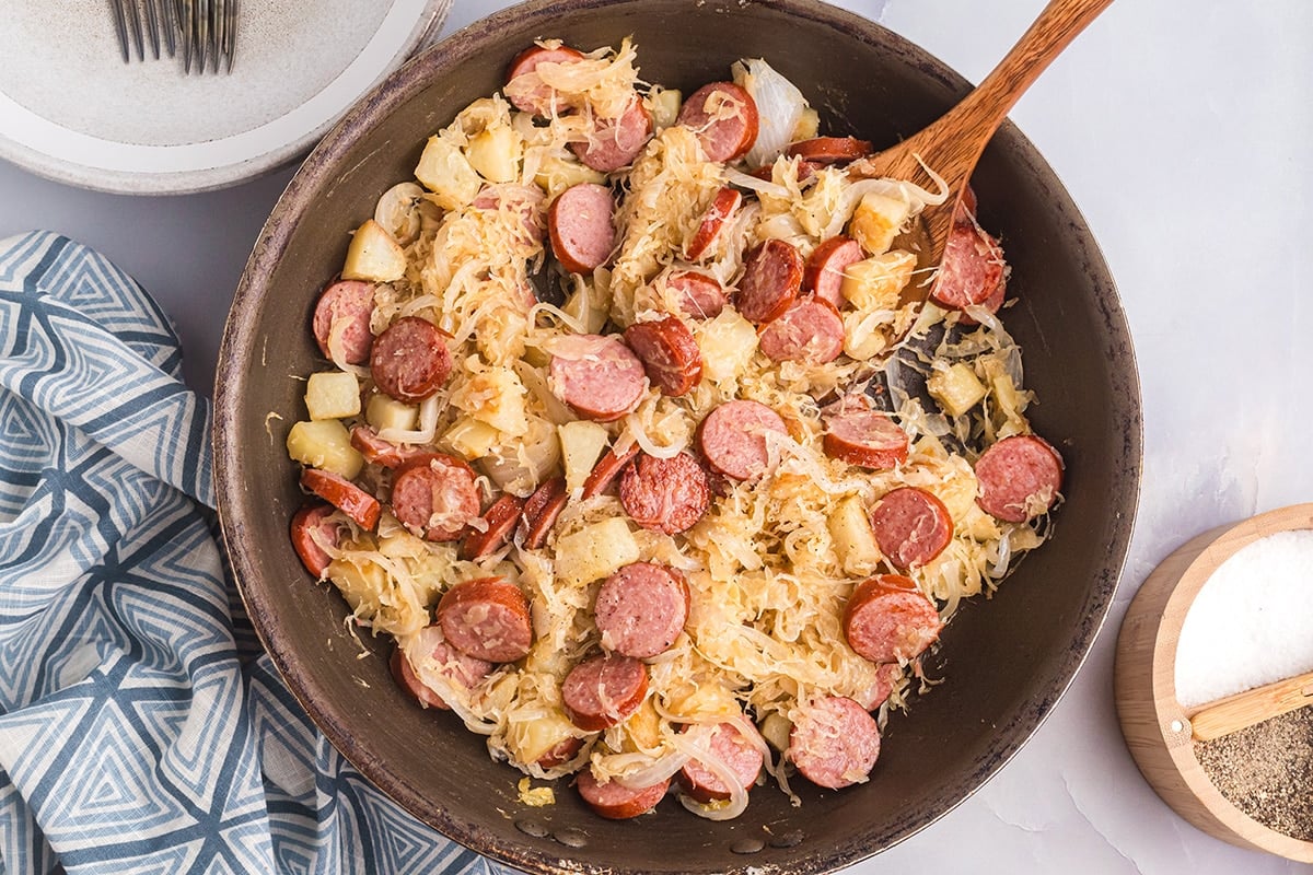 pork and sauerkraut skillet