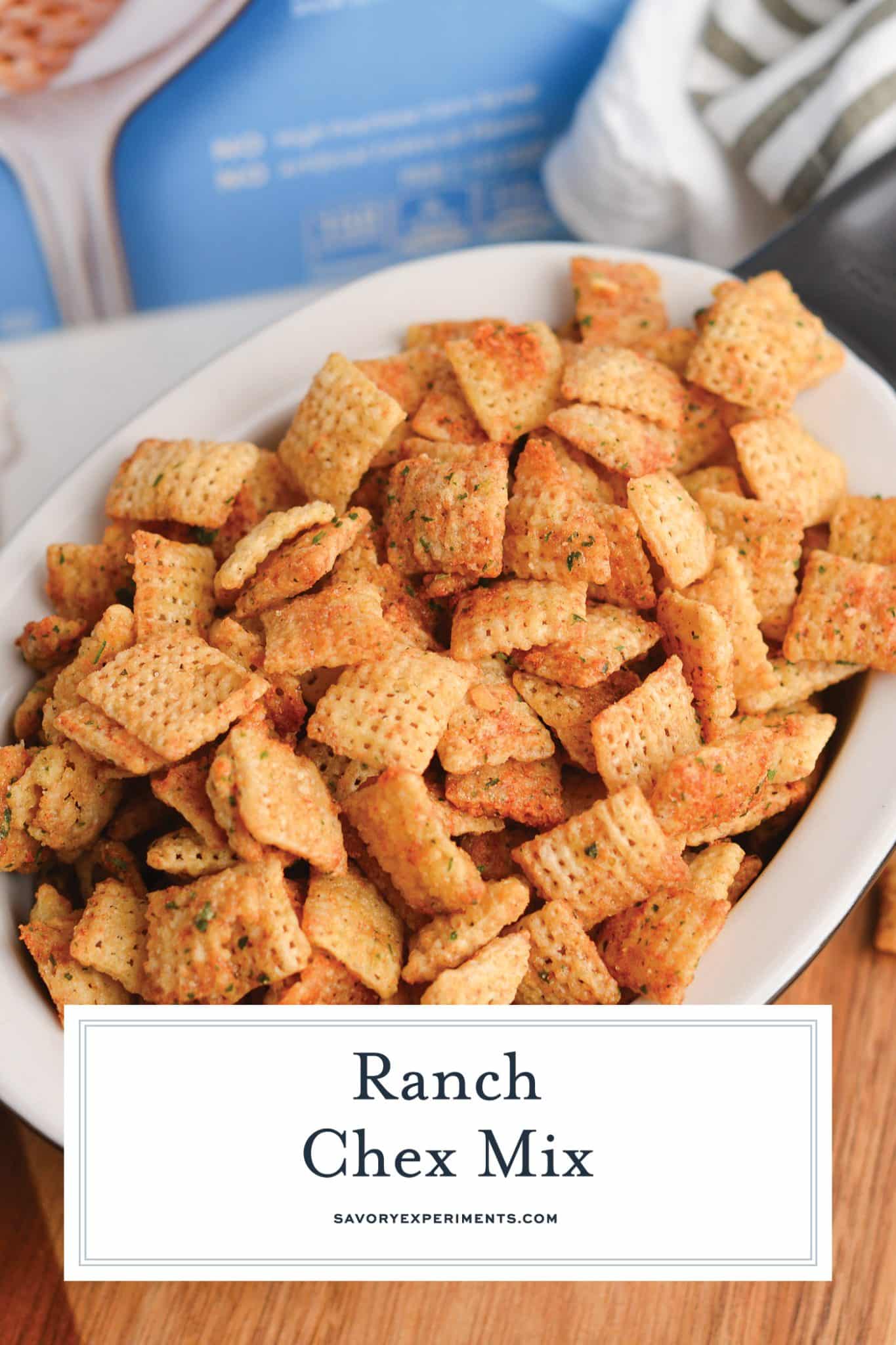 EASY Ranch Chex Mix Recipe (BEST 3 Ingredient Snack Mix!)