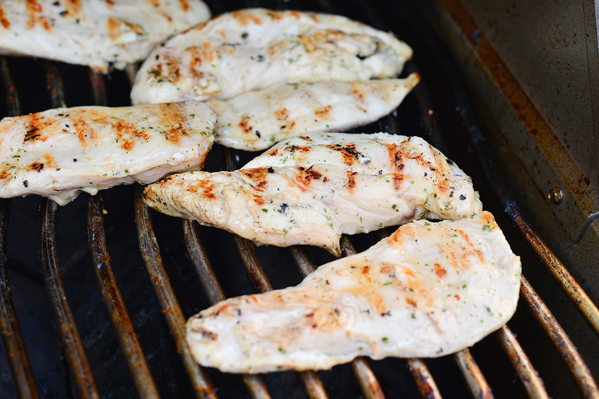 chicken on the grill