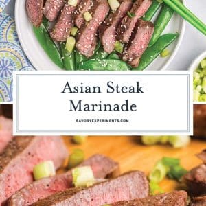 collage of asian steak marinade for pinterest