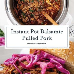 collage of instant pot pulled pork for pinterest