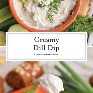 collage of fresh dill dip for pinterest