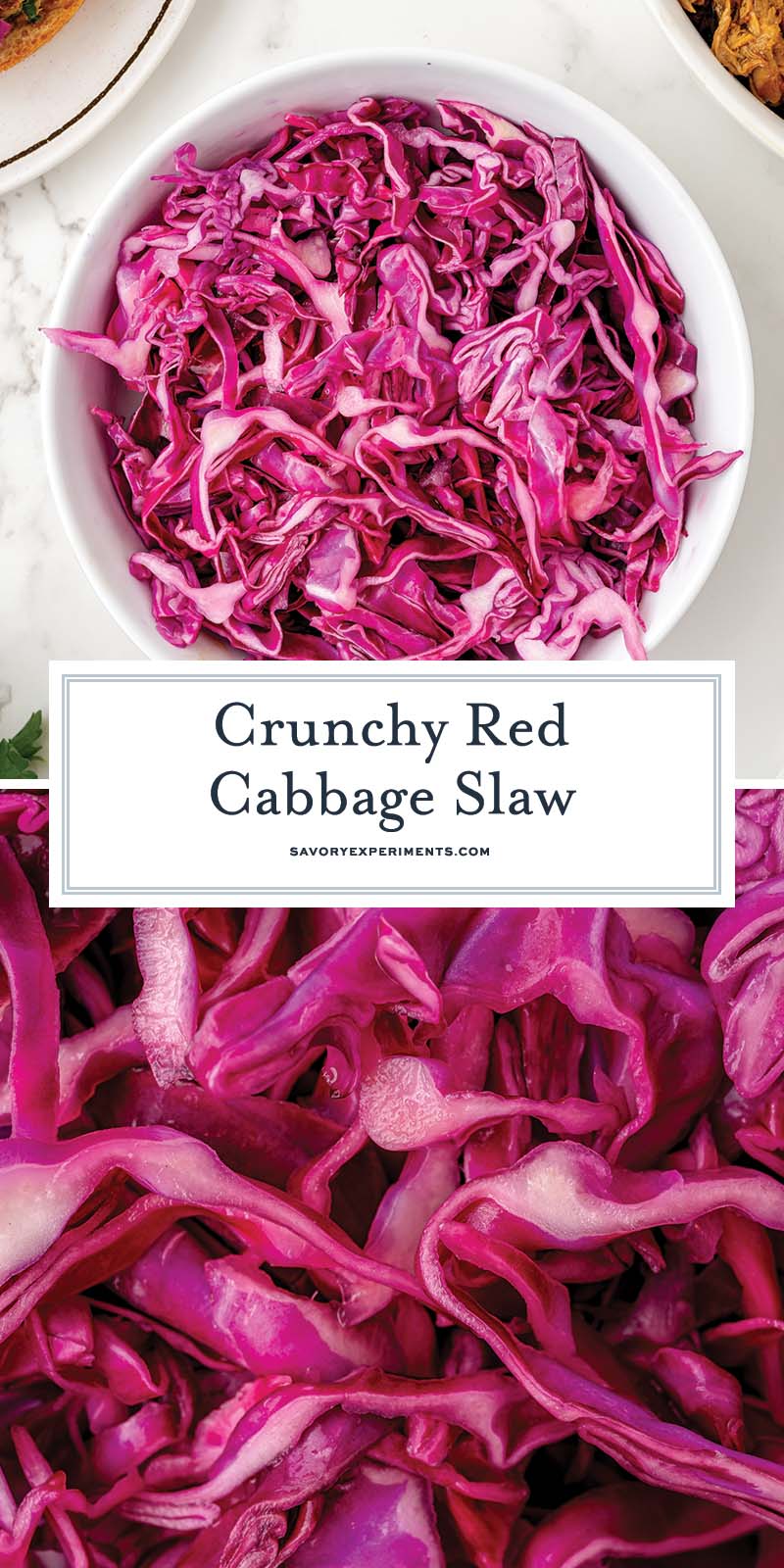collage of red cabbage slaw for pinterest
