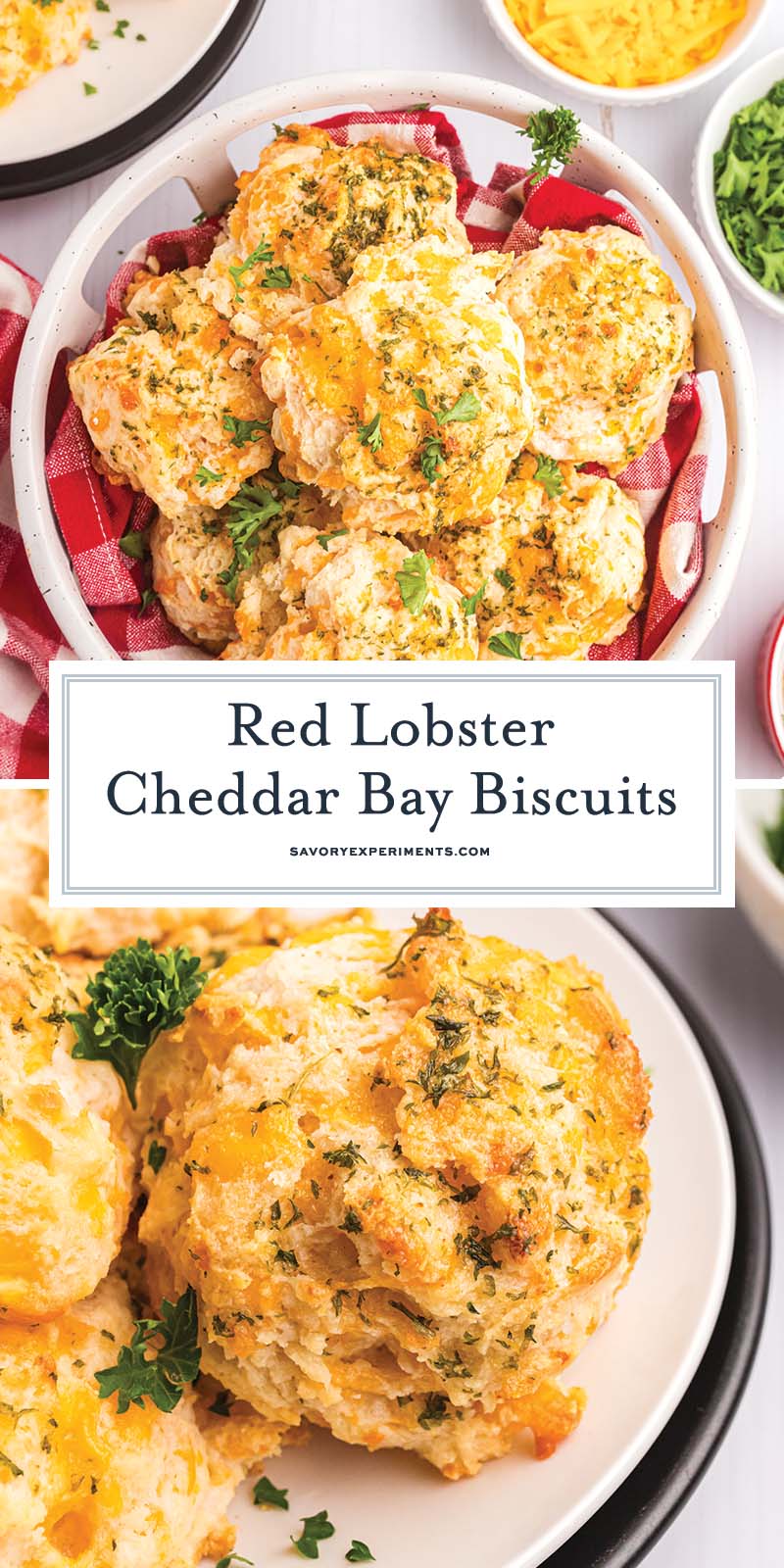 collage of red lobster biscuits for pinterest