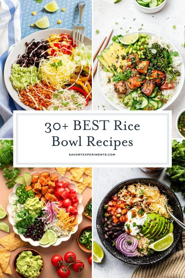 30+ EASY Rice Bowl Recipes (Vegan & Vegetarian Options Too!)