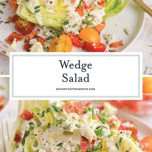 collage of classic wedge salad for pinterest