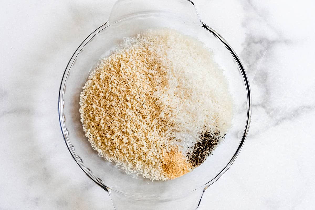 breadcrumb mixture in bowl