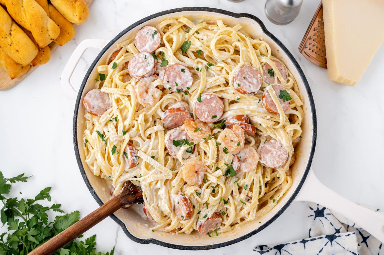 EASY Cajun Shrimp Alfredo Recipe - Savory Experiments