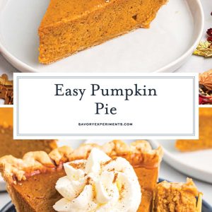 collage of easy pumpkin pie for pinterest