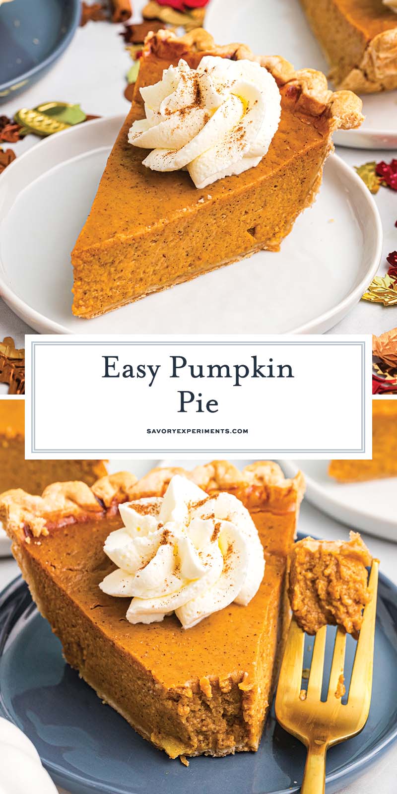 collage of easy pumpkin pie for pinterest