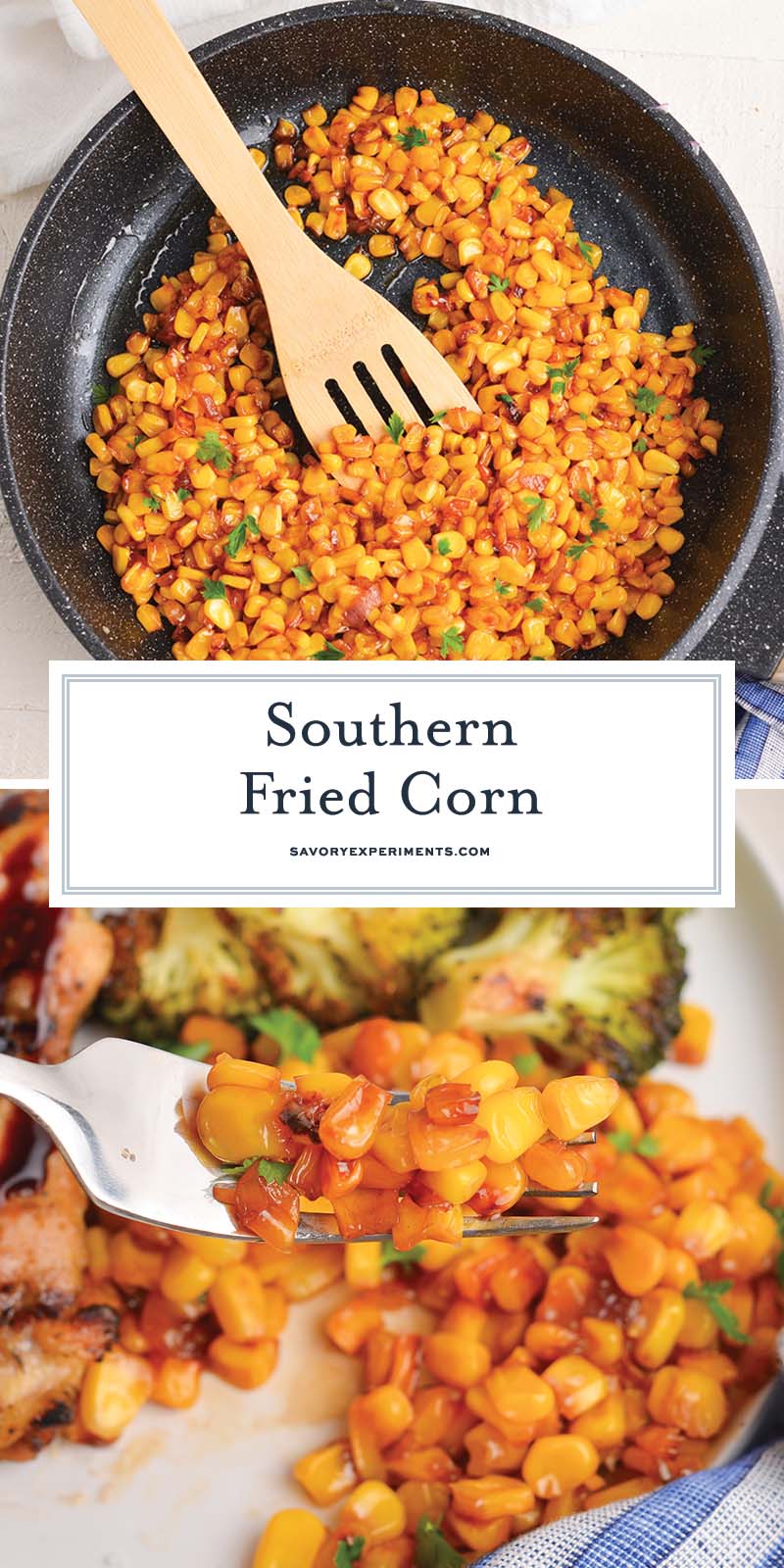 collage of fried corn for pinterest