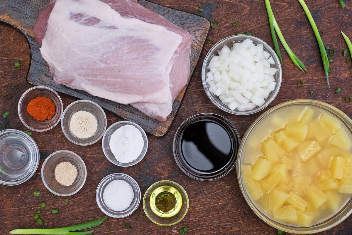 ingredients for hawaiian pork loin