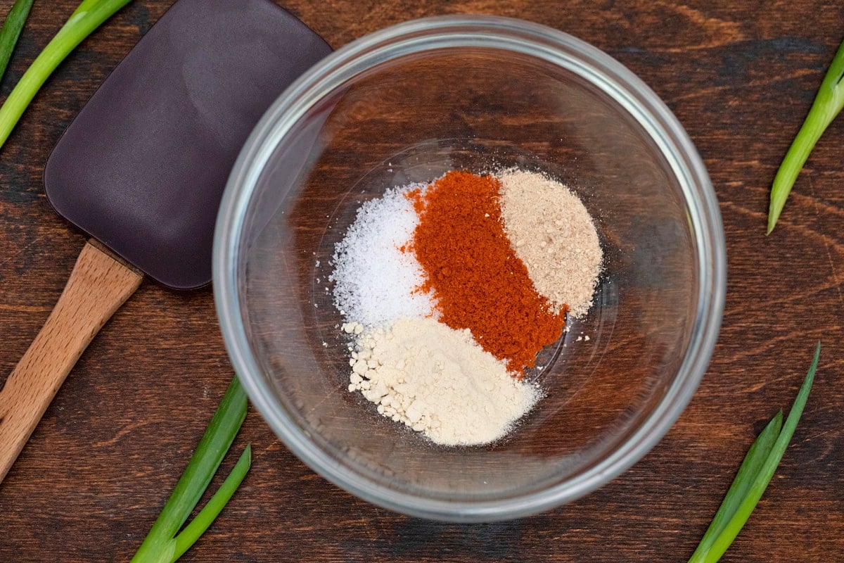 seasonings in a small glass bowl