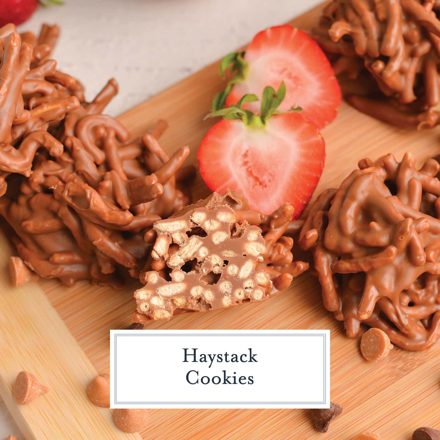 haystack cookie cut in half with text overlay for facebook