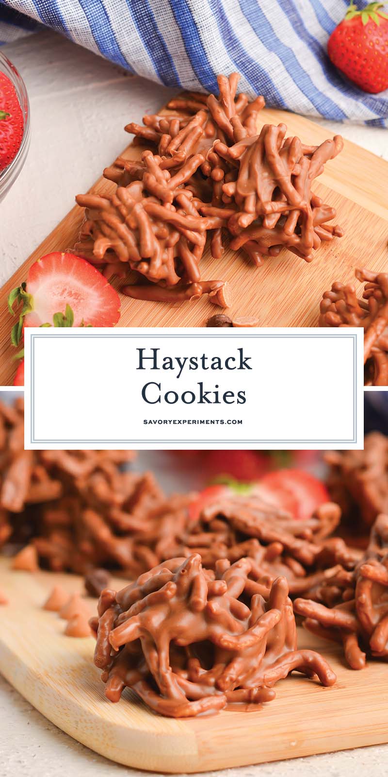 collage of haystack cookies for pinterest