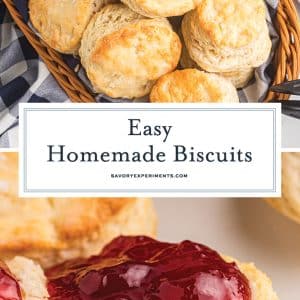 collage of homemade biscuits for pinterest