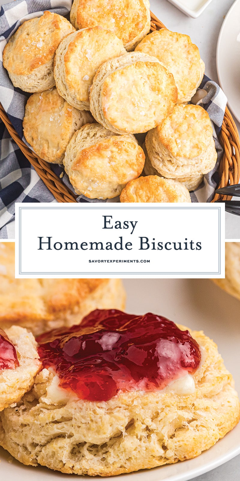 collage of homemade biscuits for pinterest