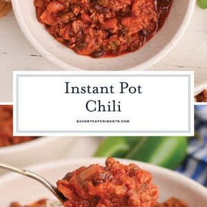 collage of instant pot chili for facebook