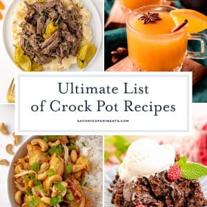 collage of crock pot recipes