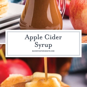 collage of apple cider syrup for pinterest