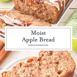 collage of apple bread for pinterest
