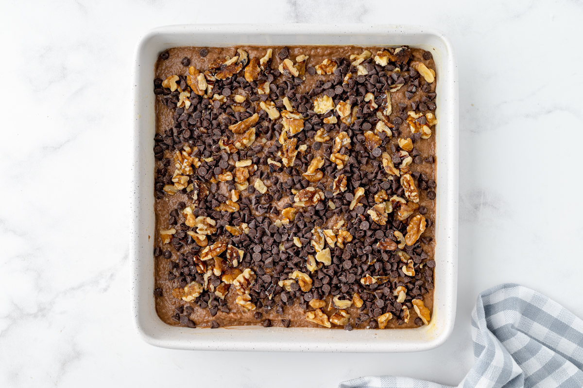topping on applesauce brownies