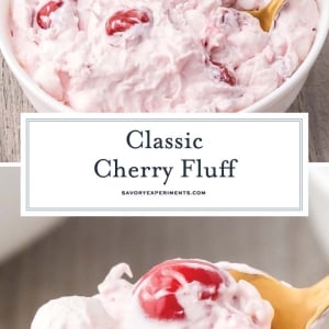 collage of classic cherry fluff for pinterest