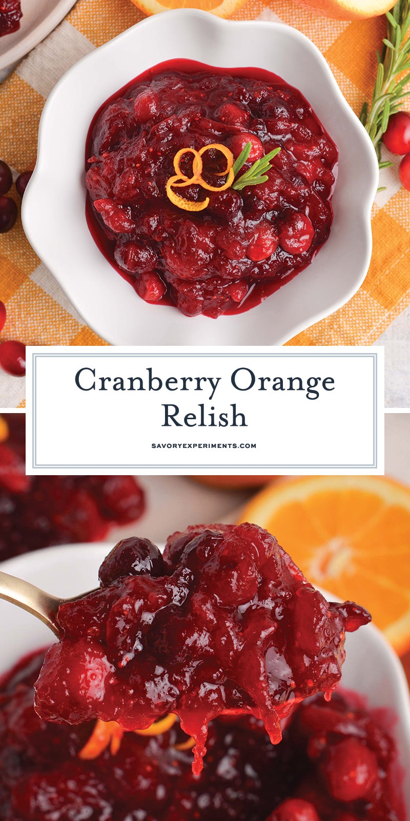 collage of cranberry orange sauce