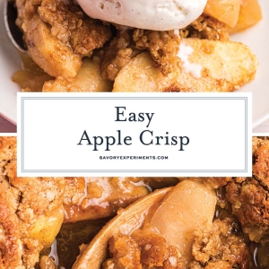 collage of apple crisp for pinterest