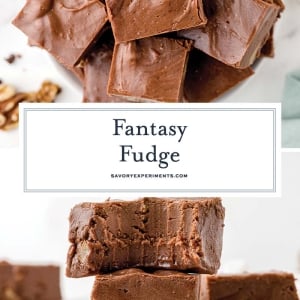 collage of fantasy fudge for pinterest