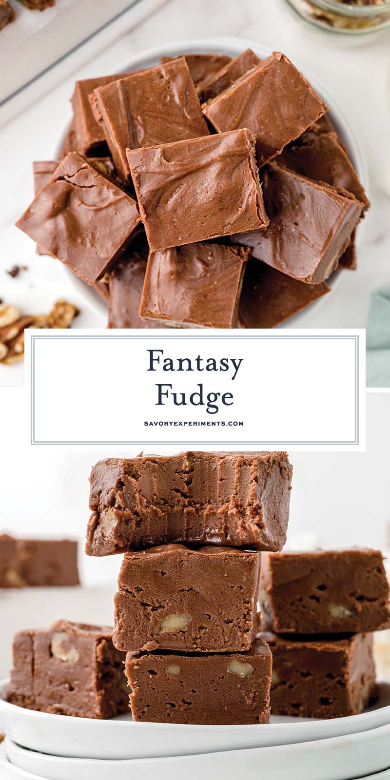 collage of fantasy fudge for pinterest