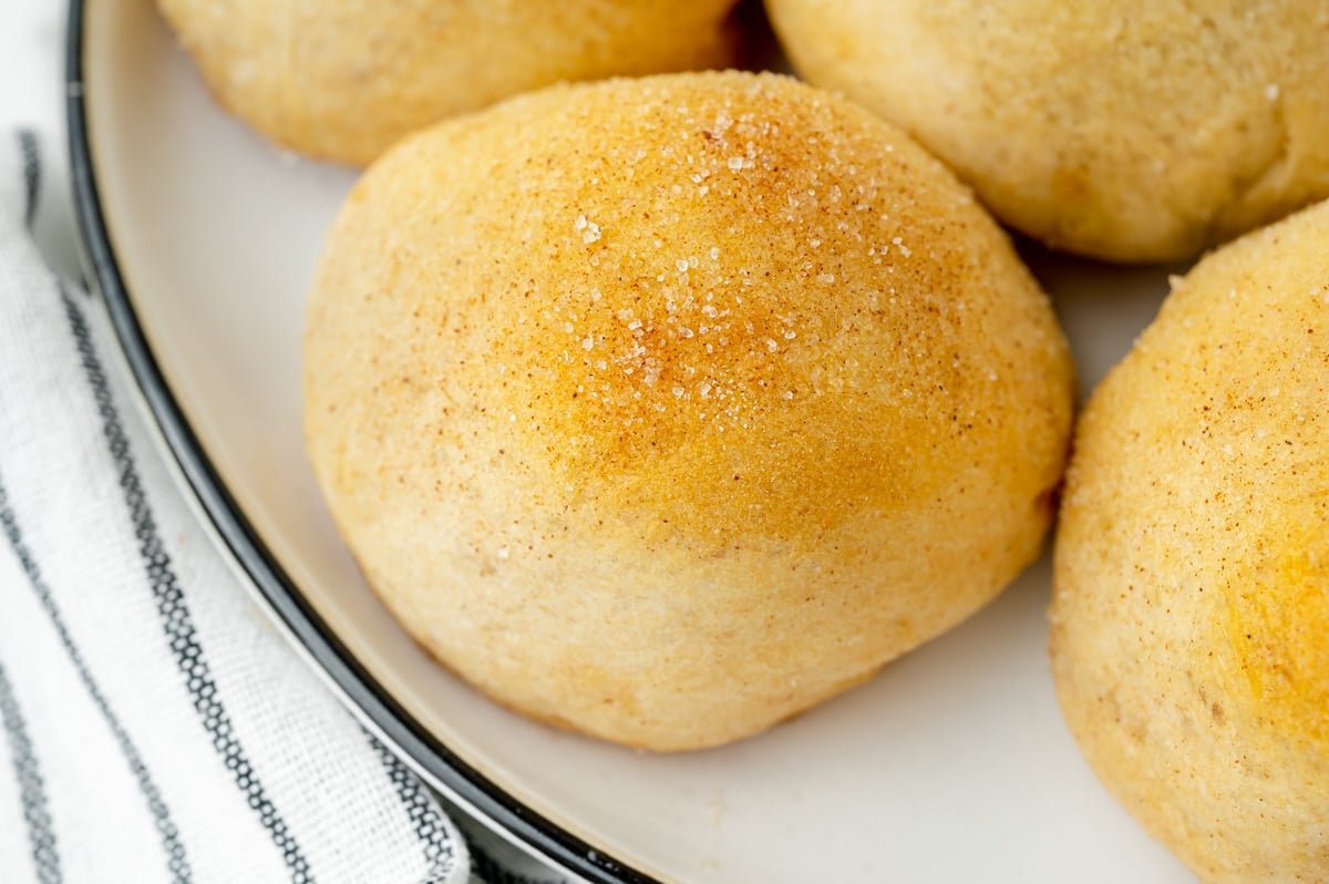 close up of hocus pocus buns on plate