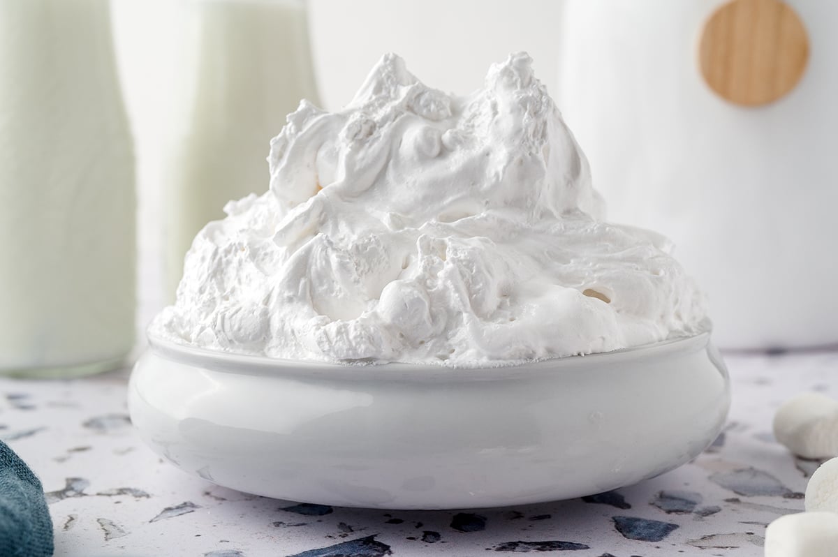 close up of a bowl of fluff